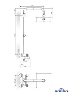 Baterija za tuš kadu S2-Black 237351B-1