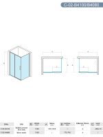 Tuš kabina 100x80 Concept Atlas Black-3
