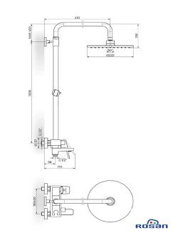 Baterija za tuš kadu 137351 Stolz-Rosan-2