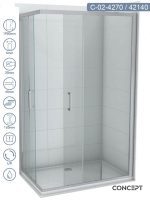 Tuš kabina 70x140cm Atlas-Element Concept