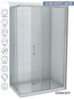 Tuš kabina 70x70cm Atlas-Element Concept