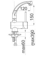 Baterija za lavabo Fresh f12 00045 Herz - Slika 2