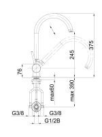 Baterija za sudoperu sa 3 cevi Fresh f22 01138 Herz - Slika 2