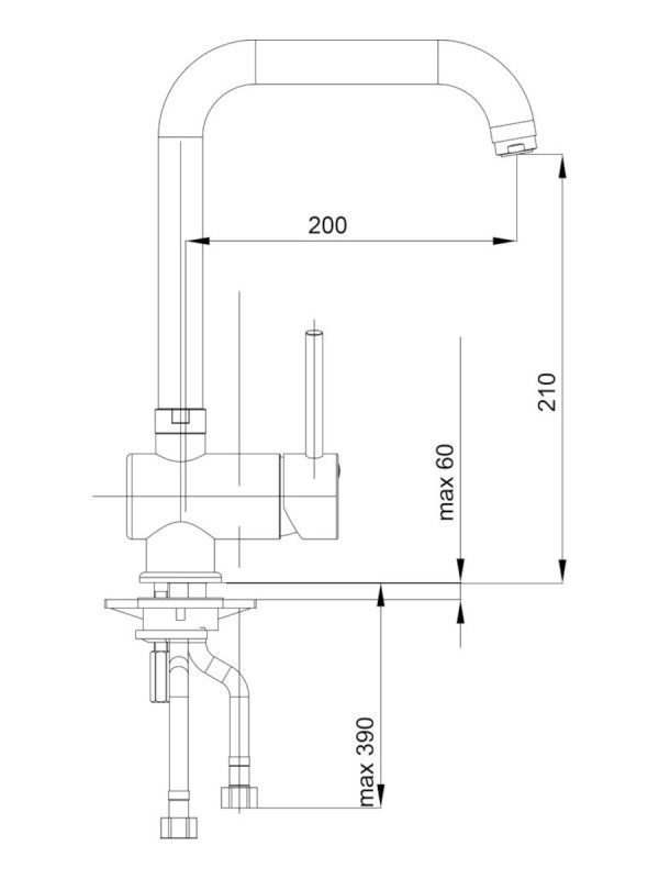 Baterija za sudoperu sa 3 cevi Fresh f31 01144 Herz - Slika 2