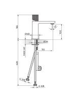 Baterija za lavabo S2 Black&Gold Rosan 230101BG - Slika 2