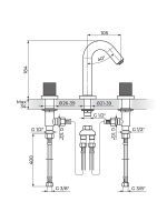 Baterija podgradna za lavabo S2 Rosan 230301 - Slika 2