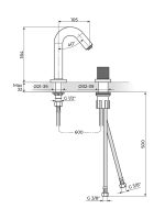 Baterija podgradna za lavabo S2 Rosan 230401 - Slika 2
