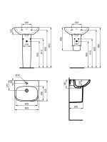 Lavabo Ilife Ideal Standard 50x44cm - Slika 4