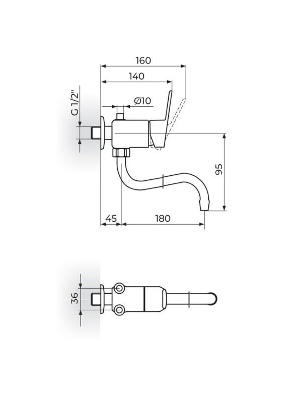 Baterija za protočni bojler sa lulom 20cm Smart Rosan JA362001 - Slika 2
