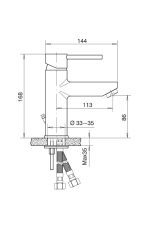Baterija za lavabo Minotti Tubo 6112 - Slika 2
