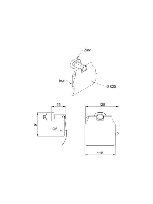 Držač toalet papira Enjoy Linni - Slika 2