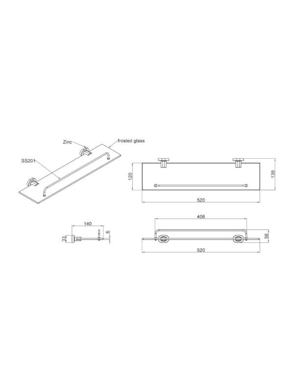 Stakleni etažer Enjoy Linni - Slika 2