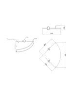 Ugaoni stakleni etažer Modern Linni - Slika 2