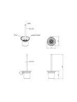 Wc četka zidna hrom Modern Linni - Slika 2