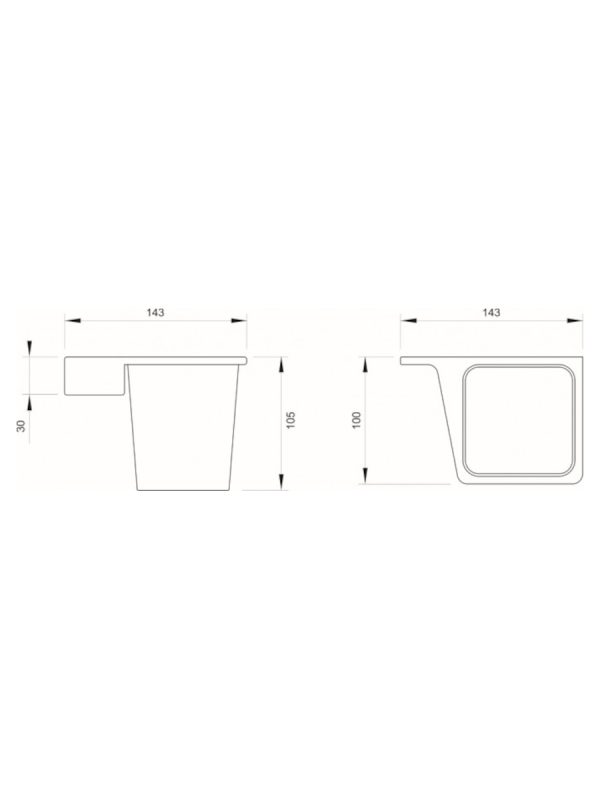 Držač čaše C-03-101B Linea Dark Concept - Slika 2