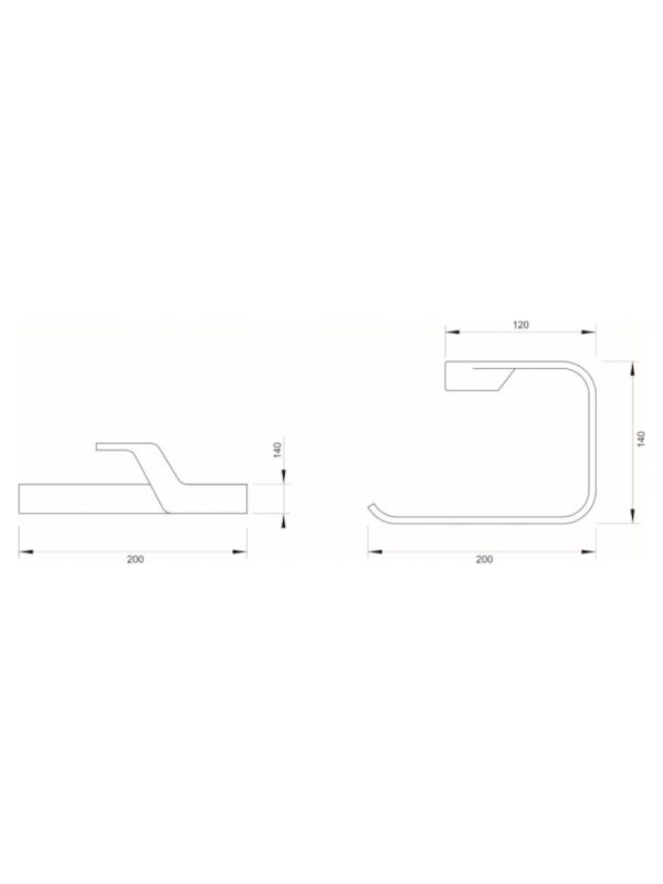 Držač malog peškira C-03-102B Linea Dark Concept - Slika 2