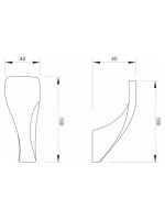 Držač za bade mantil C-03-107B Linea Dark Concept - Slika 2