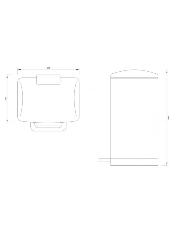 Kanta za otpatke hrom 12 litara C-07-012-CK Concept - Slika 2