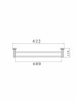 Držač peškira dupli 60cm Classic Linni-4