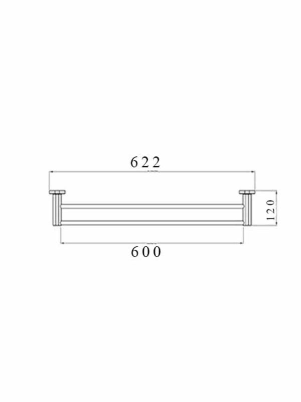 Držač peškira dupli 60cm Classic Linni-4