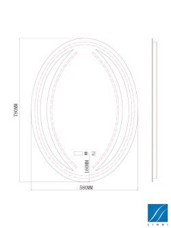 Ogledalo sa led rasvetom 60x80 Linni-8179-2
