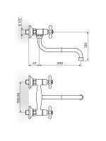 Baterija za lavabo/sudoperu Brontee NB01101 Rosan - Slika 2