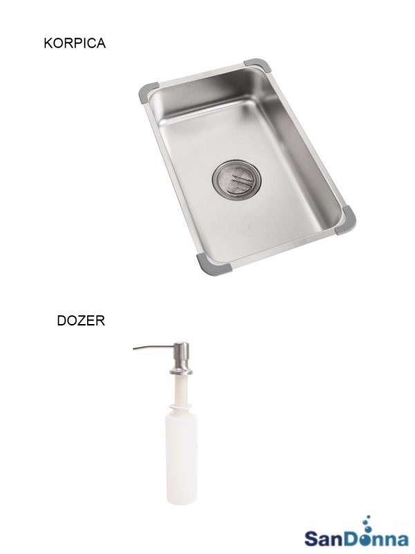 Inox sudopera Sandonna HD4050R Hrom komplet -4