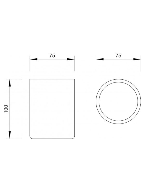 Čaša stojeća bela W7202 Minotti - Slika 2