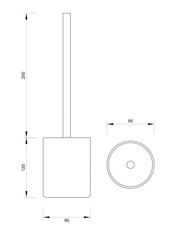 WC četka stojeća W7204 Minotti - Slika 2