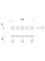 Držač sa 3 kuke WT915-3 Minotti - Slika 2