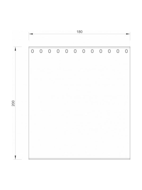 Kupatilska zavesa MZ002 Minotti 200x180cm - Slika 2