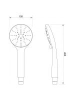 Tuš ručica sa 3 funkcije hrom C-05-5203 Concept - Slika 2