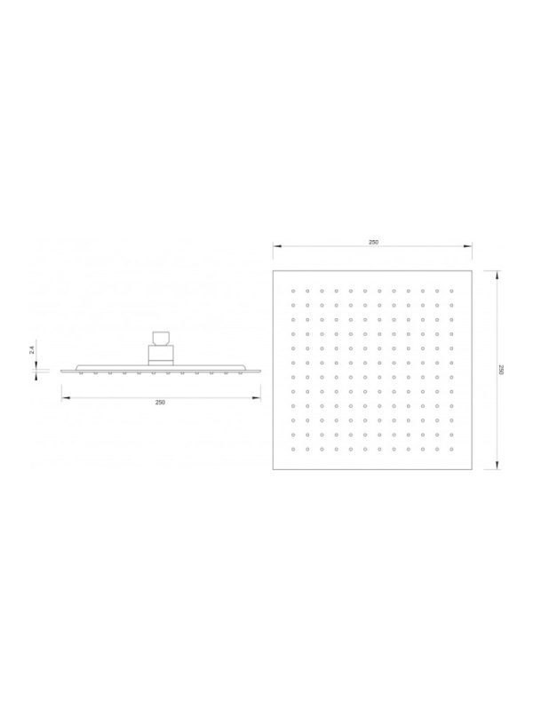 Ruža tuša hrom Concept C-05-5303 - Slika 2