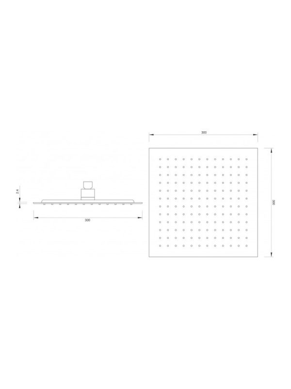 Ruža tuša hrom Concept C-05-5304 - Slika 2
