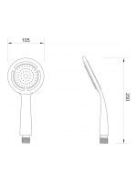 Tuš ručica hrom DF-2260 Minotti - Slika 2