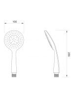 Tuš ručica hrom DF-2263 Minotti - Slika 2