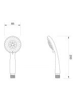 Tuš ručica crvena DF-2523 Minotti - Slika 2