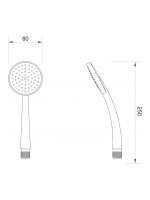 Tuš ručica hrom DF-2526 Minotti - Slika 2