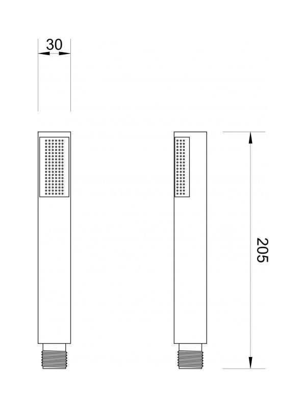 Tuš ručica hrom DF-2800 Minotti - Slika 2