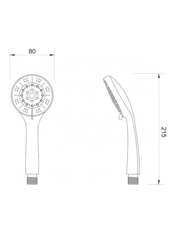 Tuš ručica hrom DF-2833 Minotti - Slika 2