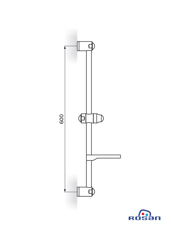 Klizna šipka PDTZS04 XO Rosan - Slika 2