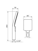 Tuš ručica sa 3 funkcije PTR3C13D S2 Black Rosan - Slika 2