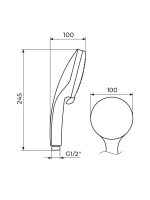 Tuš ručica sa 3+2 funkcije PTR3C6 Zerro Rosan - Slika 2