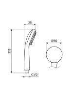 Tuš ručica hrom PTREC11 Stolz Rosan - Slika 2