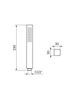 Tuš ručica hrom PTREC5 Quadro Rosan - Slika 2