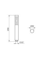 Tuš ručica zlatna PTRECSG S2 Gold Rosan - Slika 2