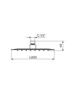 Tuš ruža PTRUSP15 Rosan 200x200mm - Slika 2