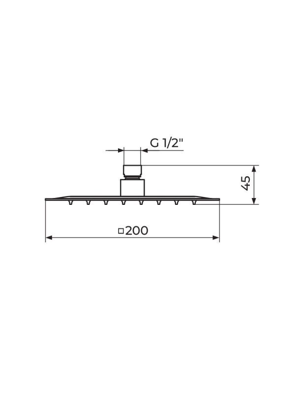 Tuš ruža PTRUSP15 Rosan 200x200mm - Slika 2