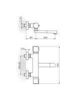 Termostatska baterija za lavabo/sudoperu sa lulom 20cm Stolz Thermo Rosan 1T32120 - Slika 2