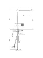 Baterija za sudoperu S2 Black Rosan 238301B - Slika 2